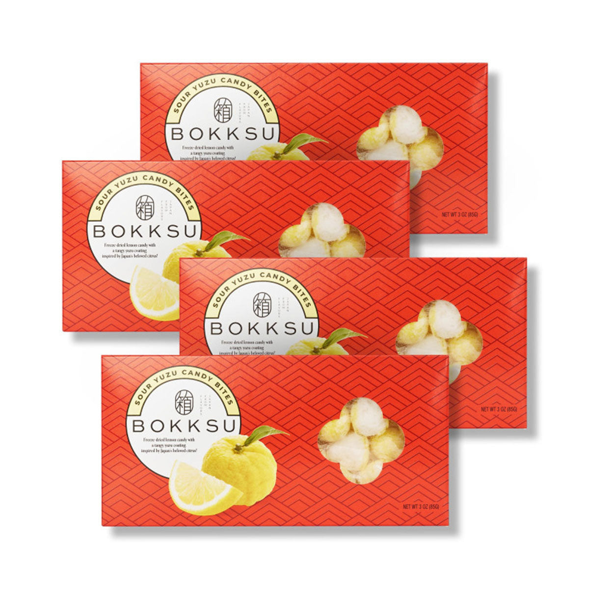 Sauer Yuzu Japanische Süßigkeiten Bites (4-Packung)