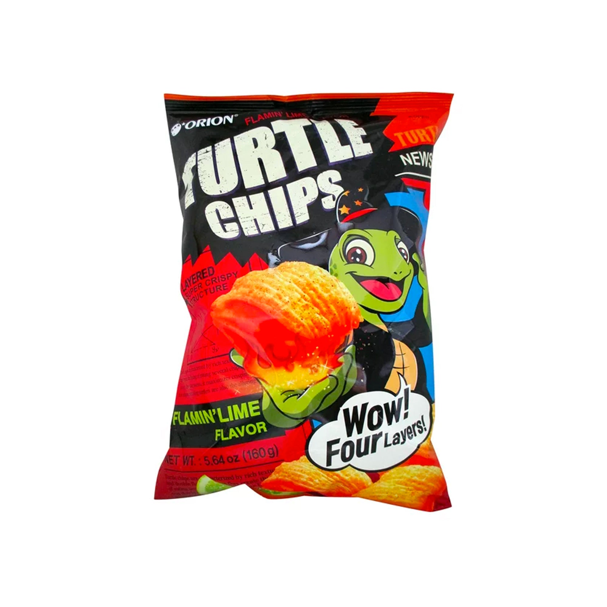 Orion Turtle Chips Flamin' Limette – 5,65 oz (Korea)