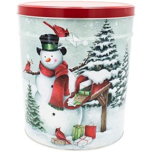 3.5 Gal Schneemann Weihnachten Gourmet Popcorn Blechdose
