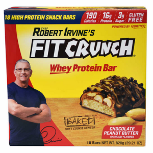 Chef Robert Irvine’s Fit Crunch Schokolade Erdnussbutter fitCrunch Molke Proteinriegel, 18-zählig