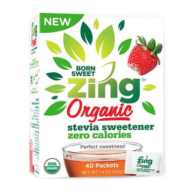 Born süß Bio Zing Stevia Süßstoff, 40 Packungen