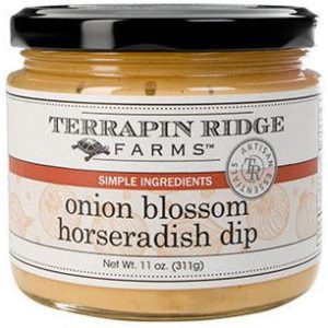 terrapine grat farmen Zwiebelblüte Meerrettich Dip