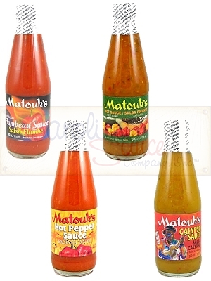 Matouks westindische heiße Saucen 4er Packung