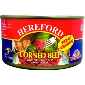 Hereford – Super Chunky – Corned Beef with natürliche Säfte – 12 Unzen