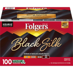 Folgers schwarze Seide dunkel geröstet Kaffee k-Tasse, 100 ct.