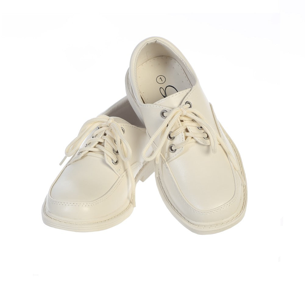 Jungen Elfenbein Matte mit Schnürung Schließung David Kleid Schuhe 7 Kleinkind-6 Kinder