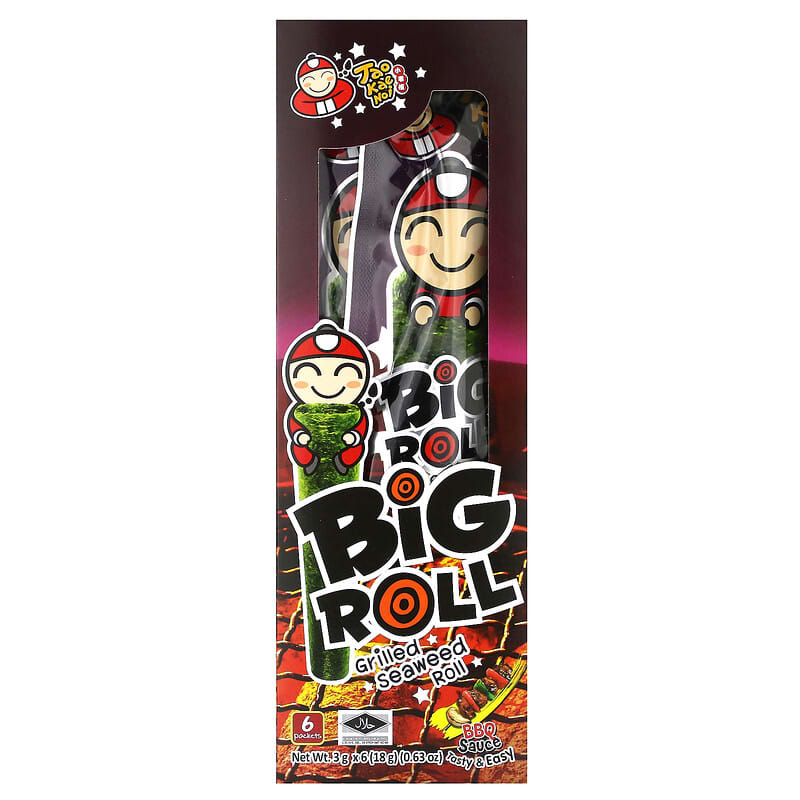 Große Rolle, Gegrillte Algenrolle, Grillsauce, 6 Packungen