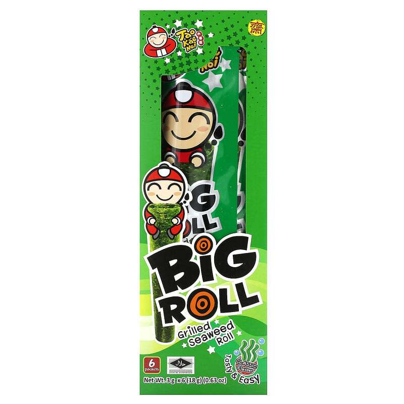 Tao Kae Noi, Große Rolle, Gegrillte Algenrolle, Klassisch, 6 Packungen