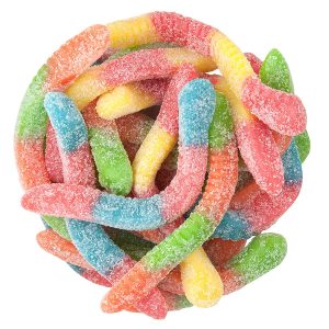 Sour Neon Gummi Würmer bulk 1/2 lb