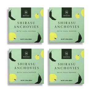 Bokksu Tinned Shirasu Anchovies with Yuzu Pfeffer (4-Packungen)