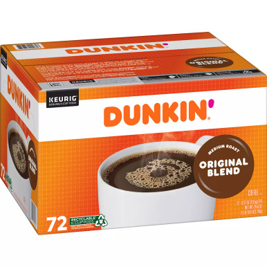 Dunkin' Donuts Original Blend K-Cup Kaffeepads, 72 ct