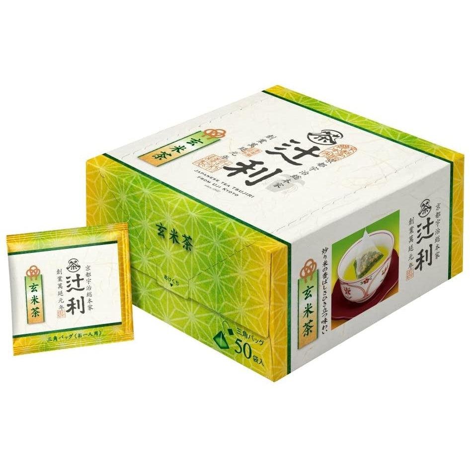 Tsujiri japanische Genmaicha brauner Reis grüne Teebeutel 50 ct