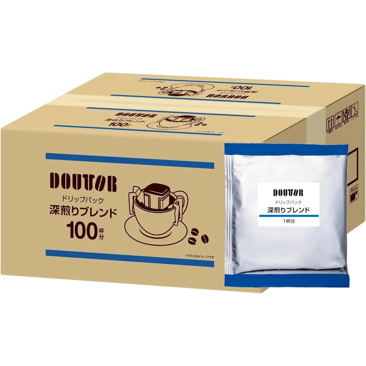 Doutor Drip Kaffee Packung dunkel Roast Blend 100 Taschen