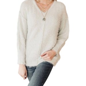Fuzzy Wuzzy Pullover in frostigem Grau