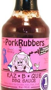 Pork Rubbers RAZ-B-QUE BBQ Soße. – 12oz