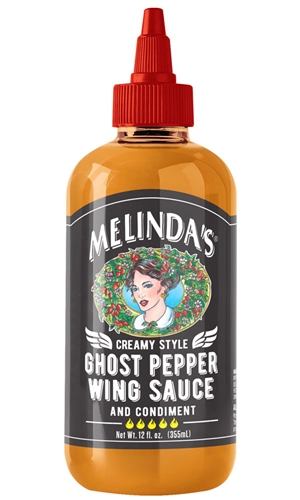 Melinda Creamy Style Ghost Pfeffer Wing Sauce, 12 Unzen