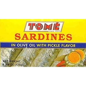 Tome – Sardinen in Olivenöl mit Essiggurkengeschmack – 125 G
