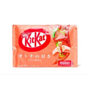 Japanese Erdbeer-Kätzchen Schokolade knusprige Kekse Süßigkeiten süß schmiegen