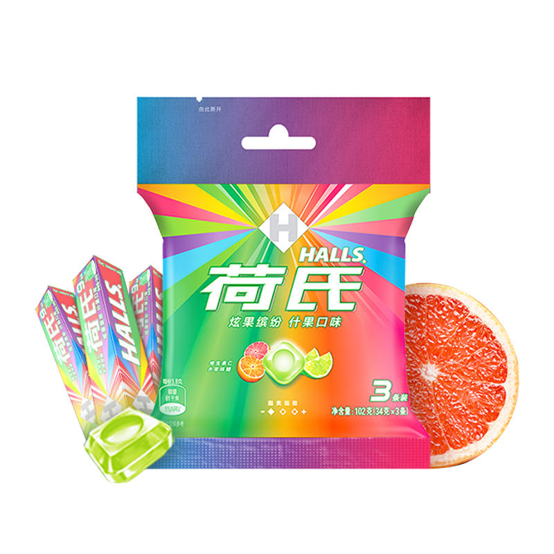 Hallen Fruchtaromen Menthol Minzbonbons Süßigkeiten 102g