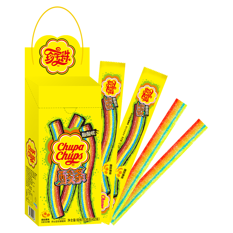 Chupa Chups Regenbogen sauer Süßigkeiten 336g