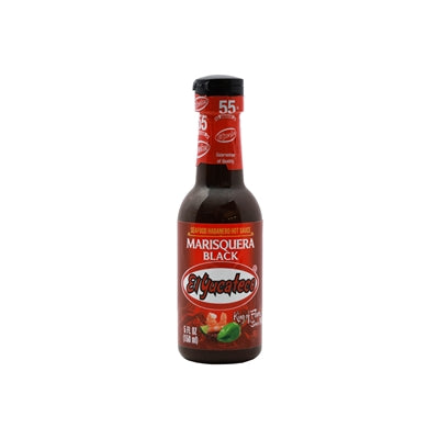 Chilisauce El Yucateco Marisquera Plastikflasche schwarz Hitze 4