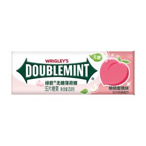Wrigley's Doublemint Zuckerfrei Weiß Pfirsich Minze Süßigkeiten 23.8g