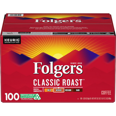 Folgers klassisch Roast Kaffee K-Cups, 100 ct