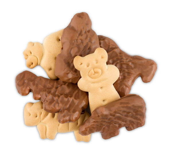 Schokolade bedeckt Tier Crackers