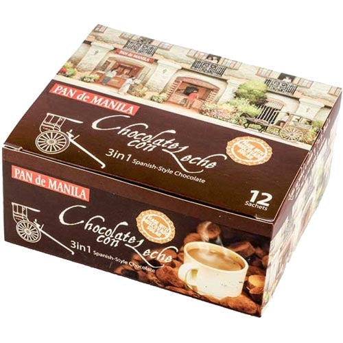 Pan de Manila – Schokolade con Leche – 3 in 1 spanische Schokolade (12 Beutel) – 30 G