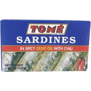 Tome – Sardinen in würzigem Olivenöl mit Chili – 125 G