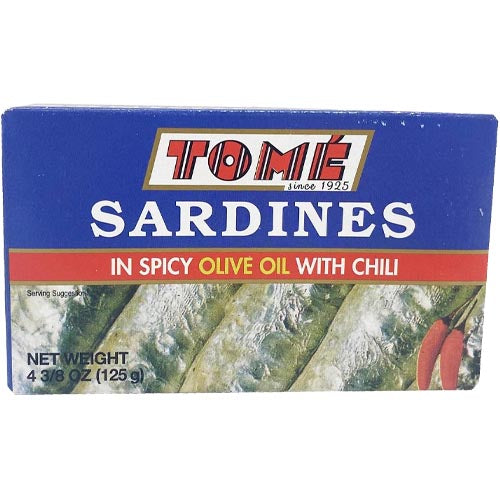 Tome – Sardinen in würzigem Olivenöl mit Chili – 125 G
