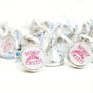 Geburtstag Prinzessin hershey-Küsse Aufkleber – 216 zählen