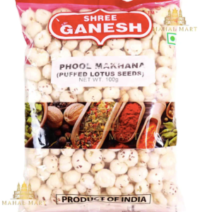 Schree ganesh makhana phool makchana, Fuchsnuss, geknallte Lotussamen, – 100g