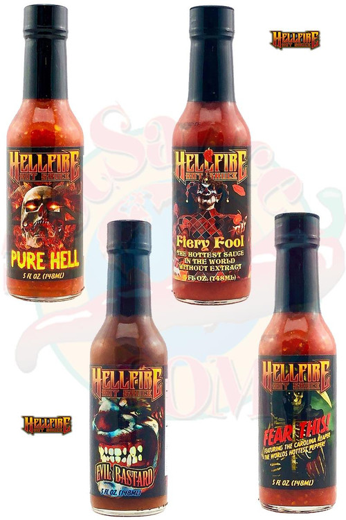 Hellfire heißeste heiße Saucen Geschenk-Set, 4/5oz