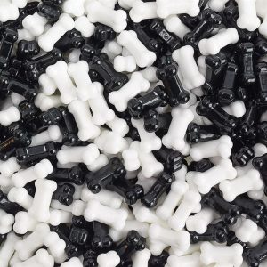 schwarze & weiße Bonbonknochen