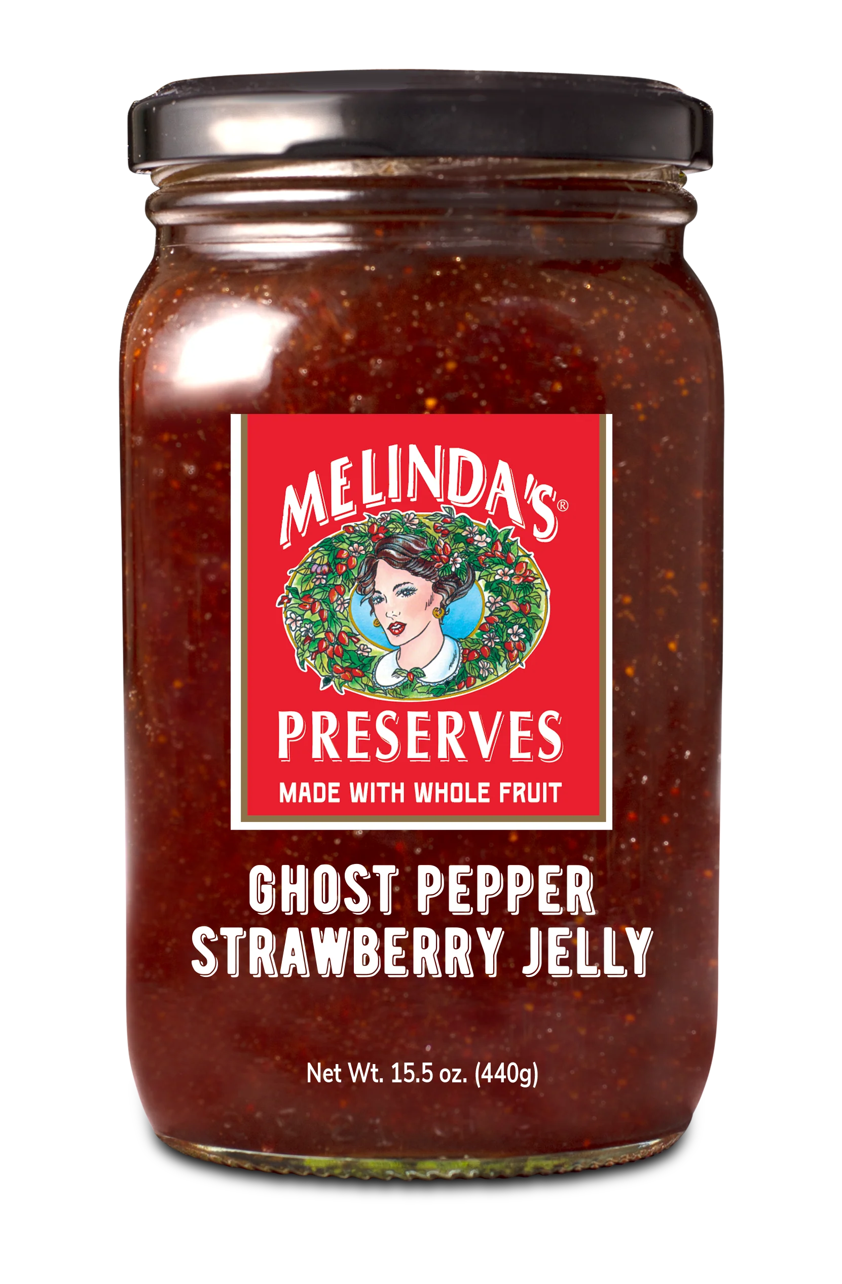 Melindas bewahrt Ghost Pfeffer Erdbeere Jelly 15.5oz