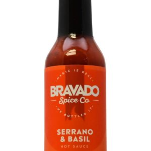 Bravado Gewürz Co. serrano und Basilikum scharfe Sauce