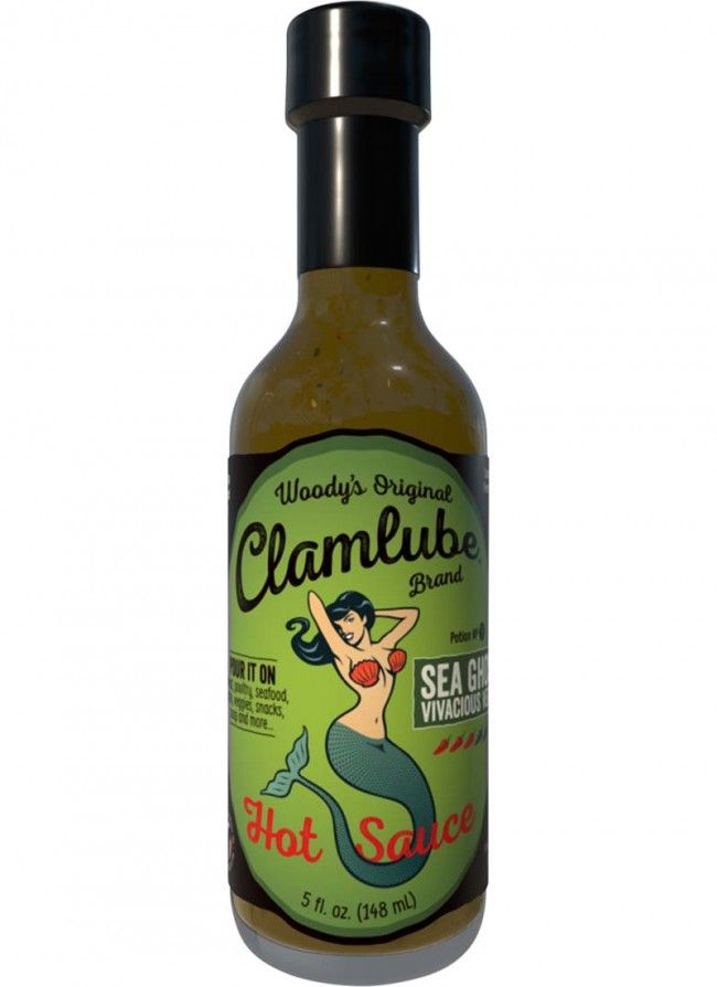 Woody's Original Clamlube Marke Sea Ghost Vivacious Verde Chilisauce, 5oz