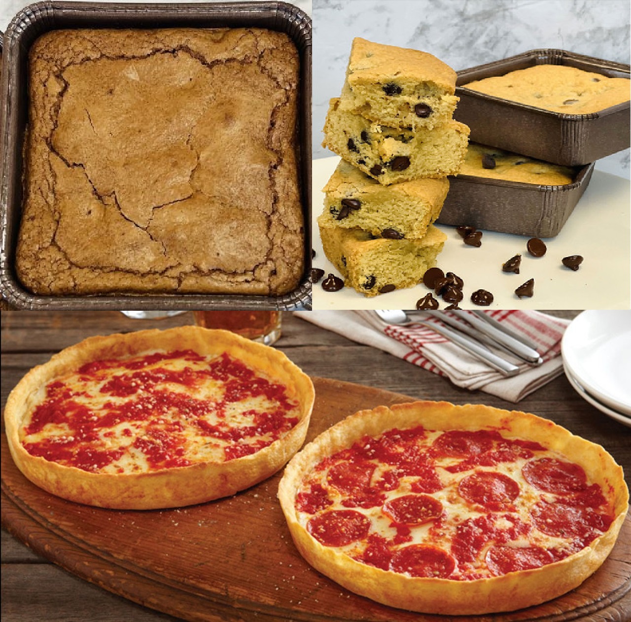 Süß Ali's Glutenfreie Schokolade Chip Keks & Brownie & 2 Lou's Glutenfreie Pizza