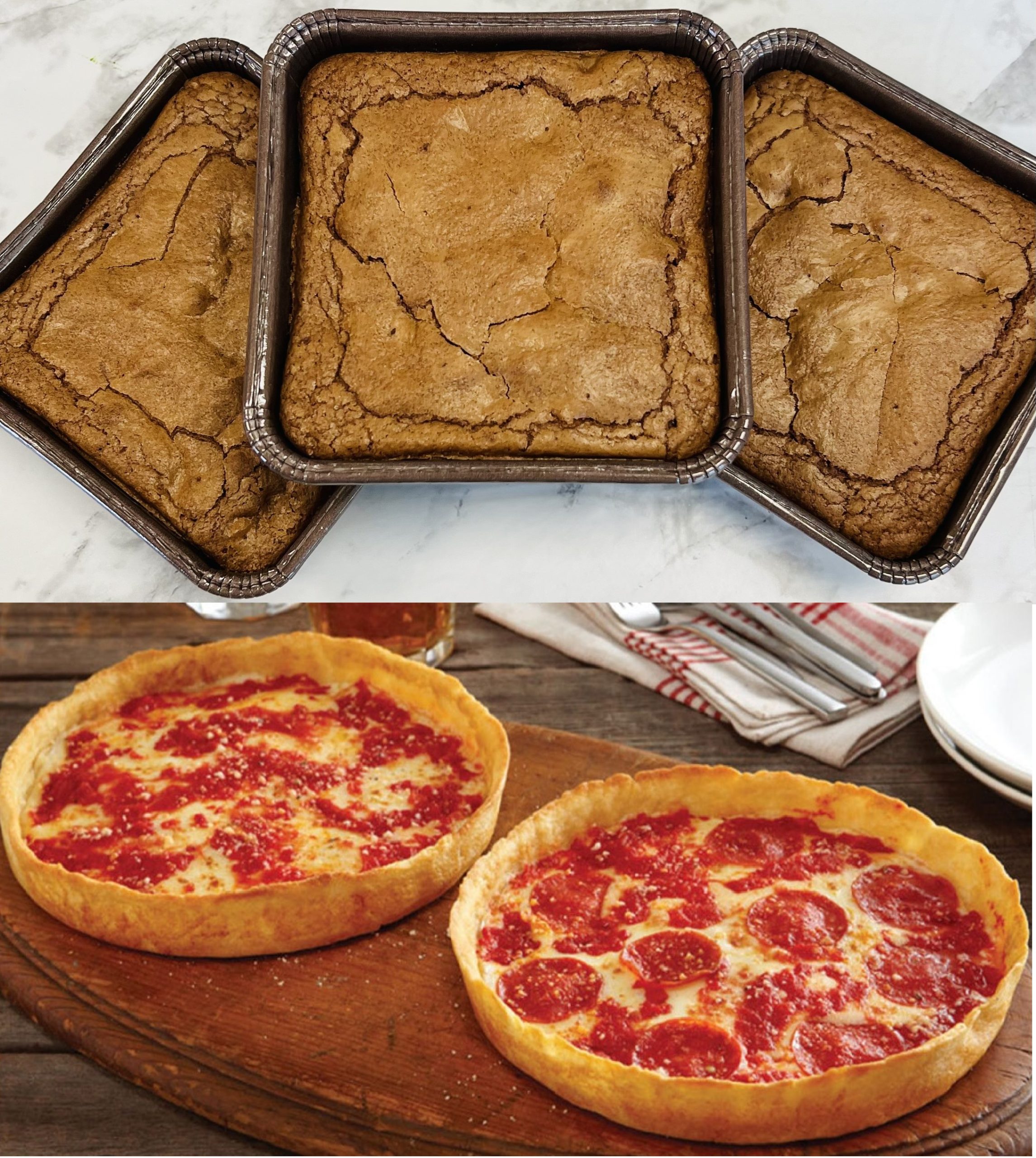 Süß Ali's glutenfreier Brownie & 2 Lou's glutenfreie Pizzas