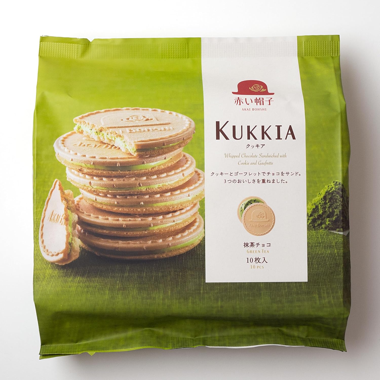 Kukkia Crepe Plätzchen: Matcha Schokolade