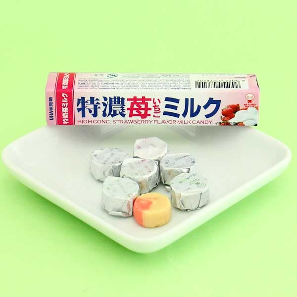 UHA Tokuno Milch 8.2 Hochkonzentrierte Süßigkeit – Erdbeere & Milch