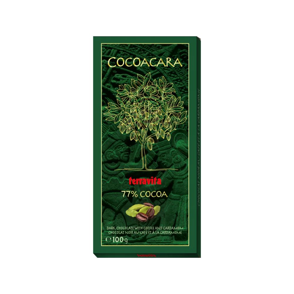 Cocoacara Terravita Dunkle Schokolade mit Kaffee und Kardamom