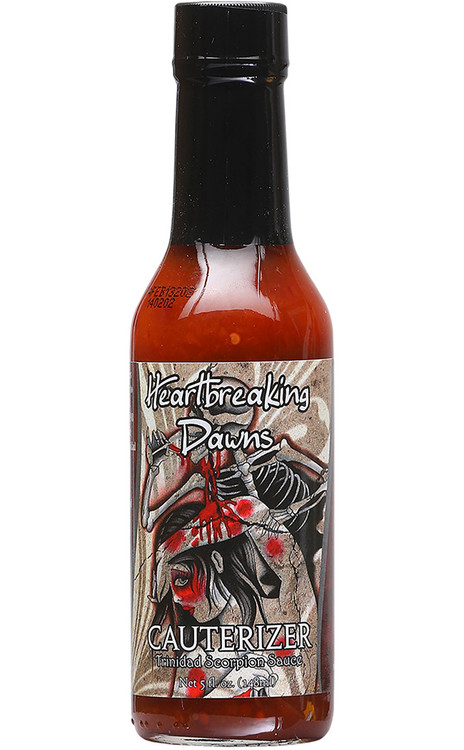 Herzzerreißende Morgendämmerung 1498 Cauterizer Trinidad Scorpion Chilisauce, 5oz