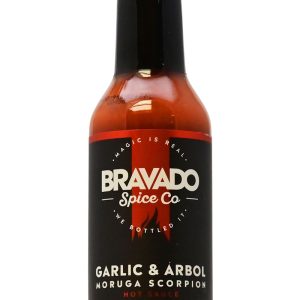 Bravado Gewürz Co. Knoblauch und Arbol Moruga Skorpion scharfe Sauce