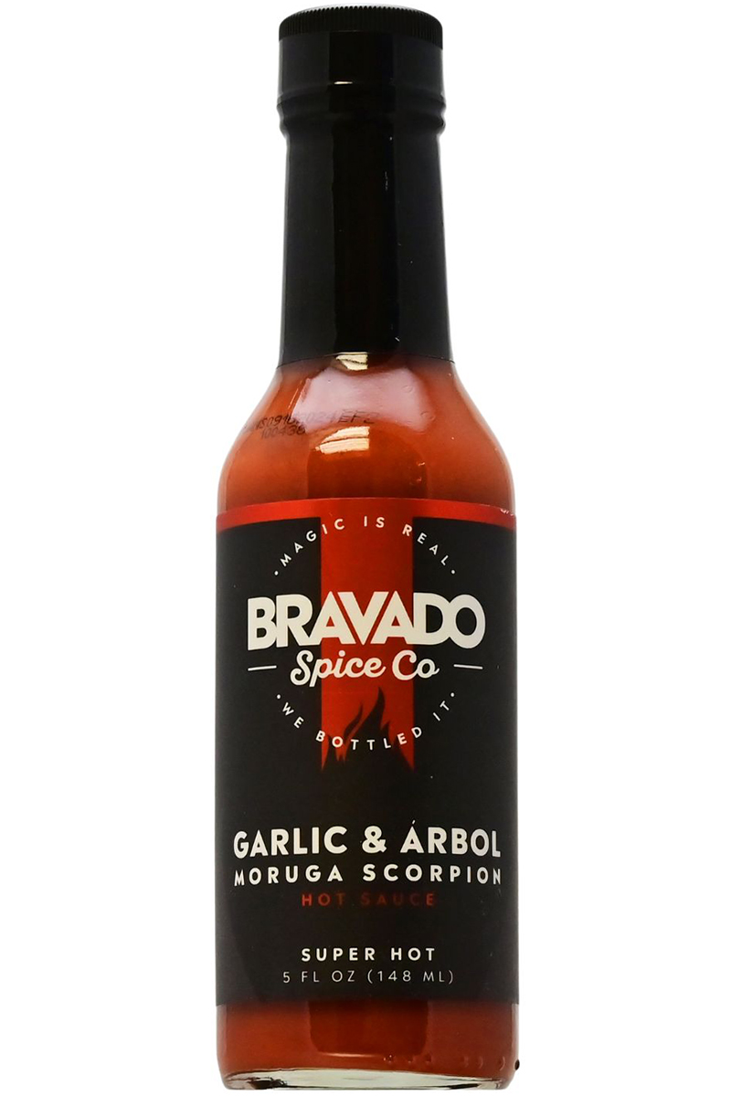 Bravado Spice Co Knoblauch und Arbol Moruga Skorpion Chilisauce