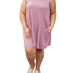 Sorgenfreies Kleid in Flieder