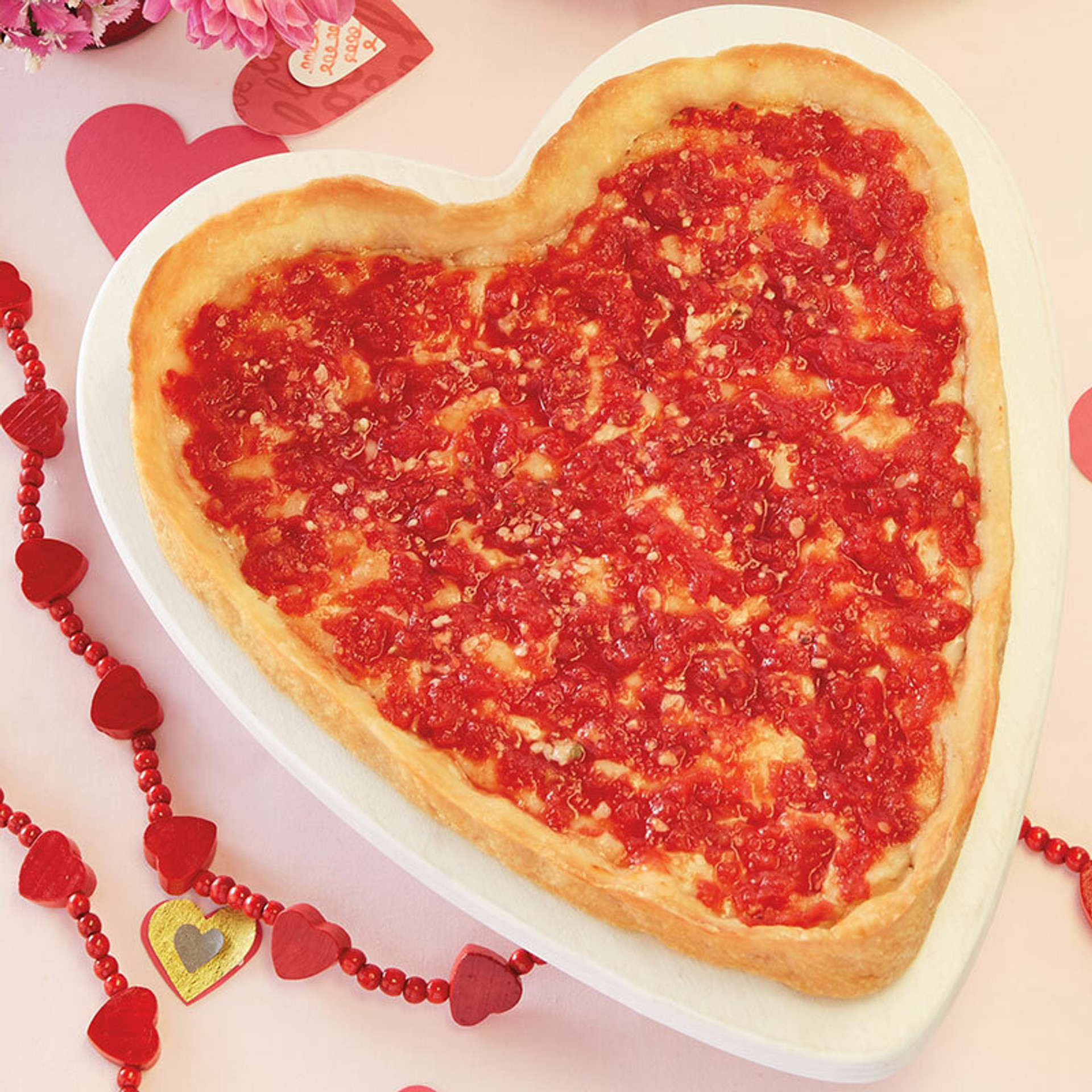 Herzförmige Wurst Pizza Add-on