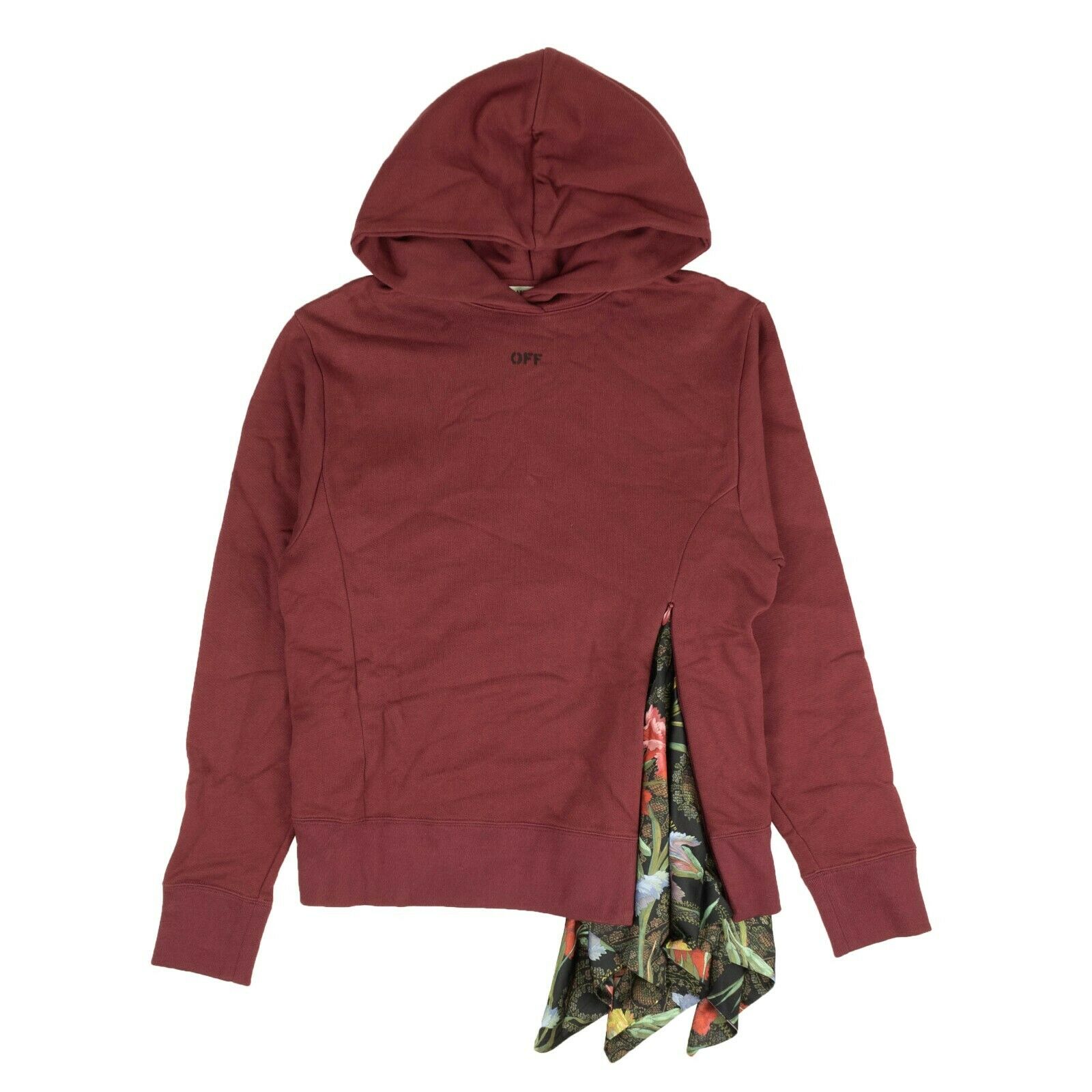 Schwarzer Foulard Kapuzenpullover
