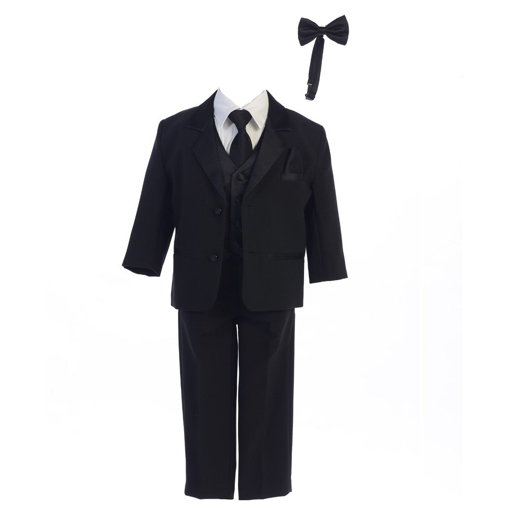 Große Jungen Schwarze Jacke Weste Fliege Reißverschluss Tie Hemd Hose Tuxedo 8-14